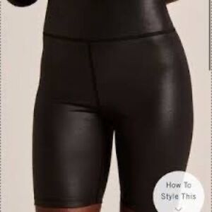 Abercrombie & Fitch Faux Leather Biker Shorts